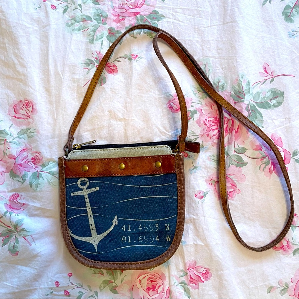 Nautical themed Mona B crossbody bag